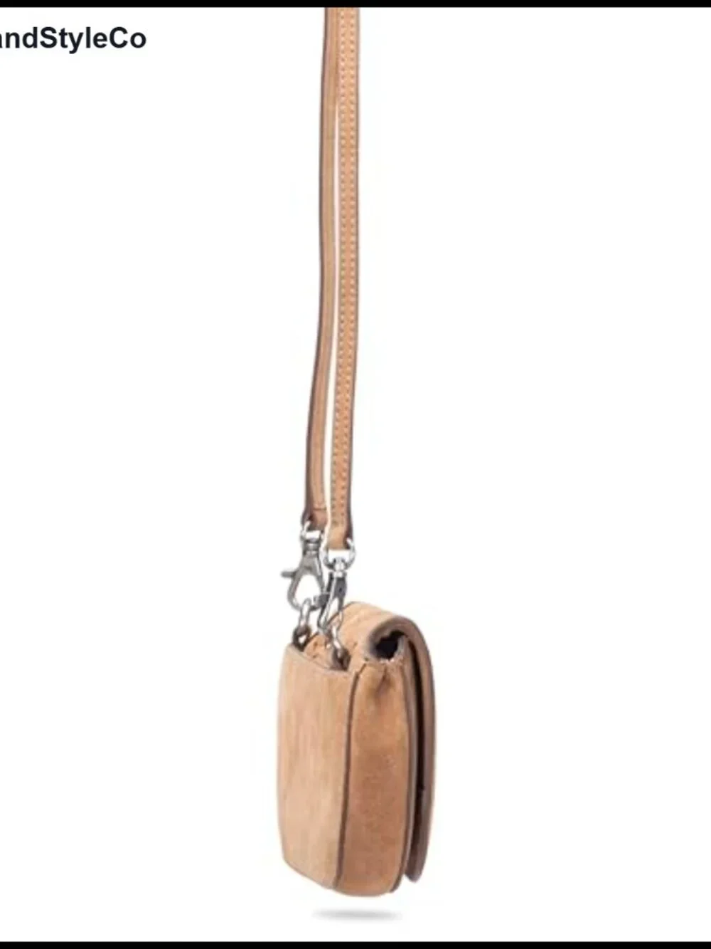 Suede Leather Wallet Crossbody Clutch Adjustable Strap